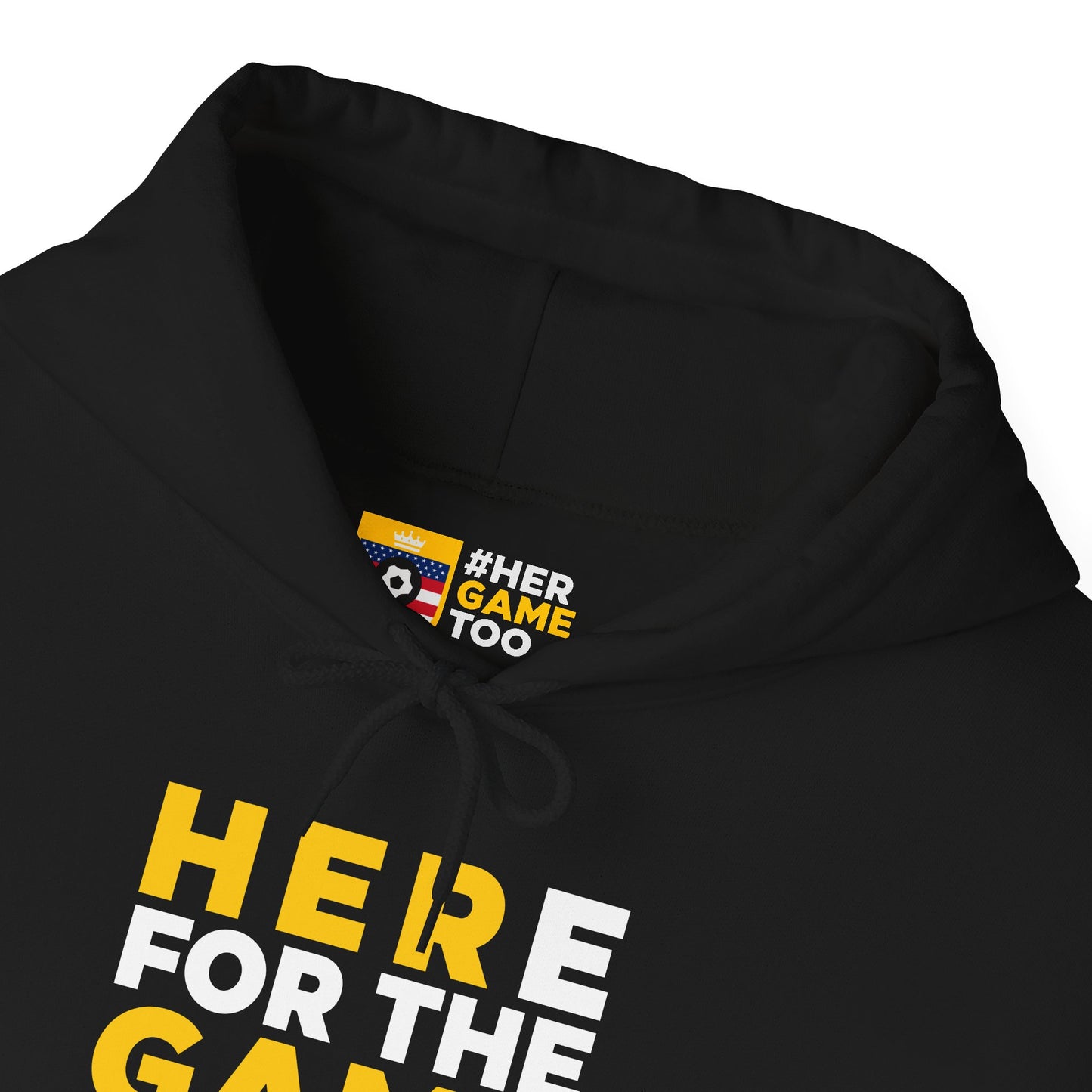 Here For The Game "Her Game Too" Hoodie - USA Sports Fan Sweatshirt