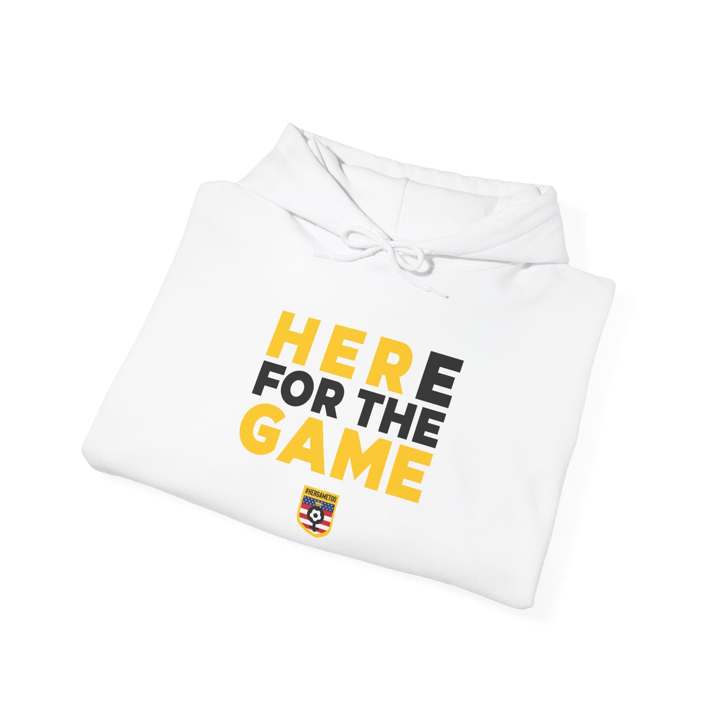 Here For The Game "Her Game Too" Hoodie - USA Sports Fan Sweatshirt