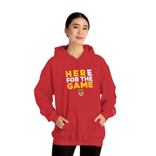 Here For The Game "Her Game Too" Hoodie - USA Sports Fan Sweatshirt