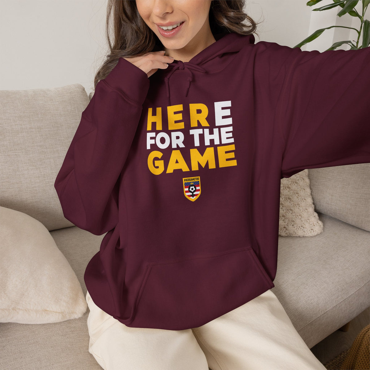 Here For The Game T-Shirt — Fan Game Day Hoodie