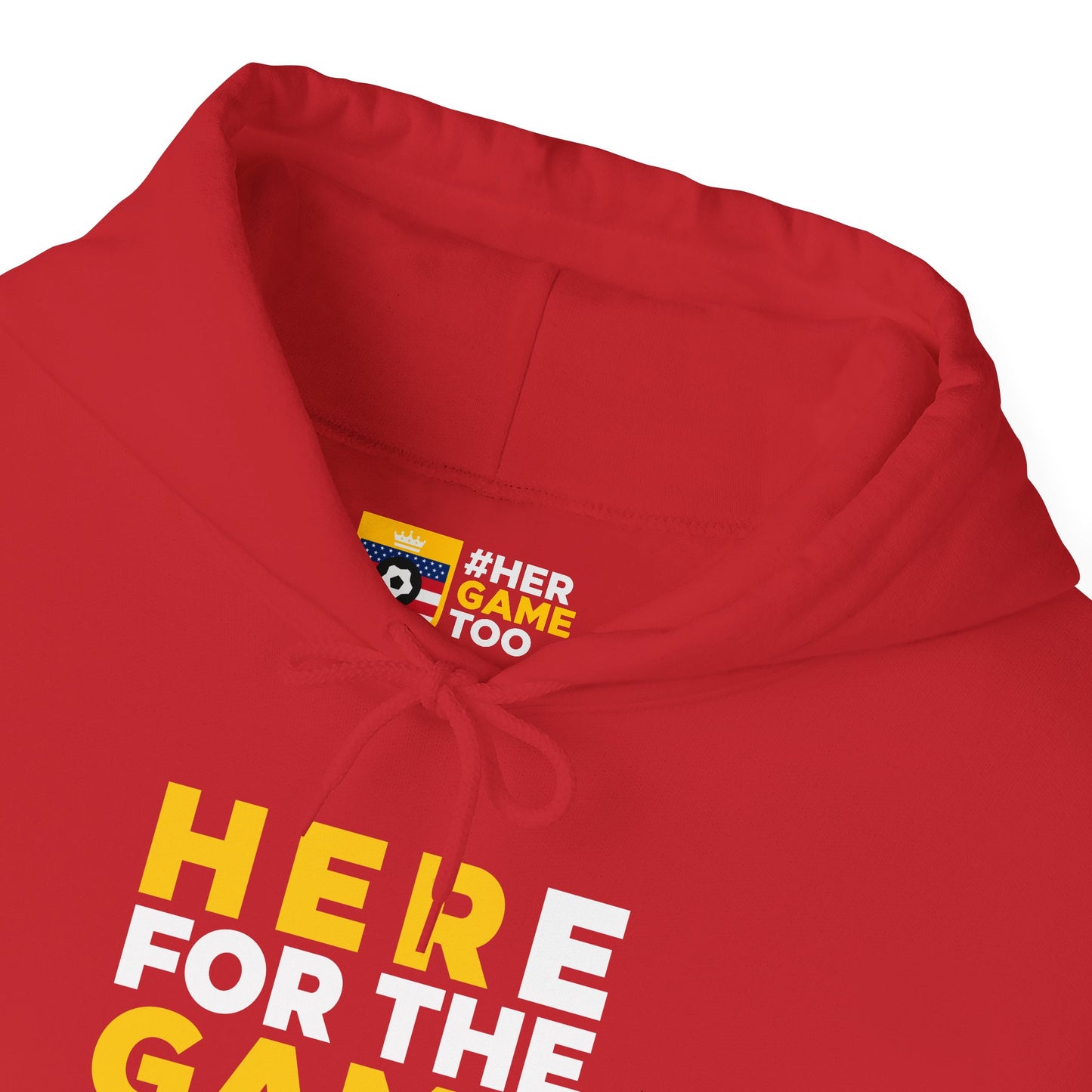 Here For The Game "Her Game Too" Hoodie - USA Sports Fan Sweatshirt