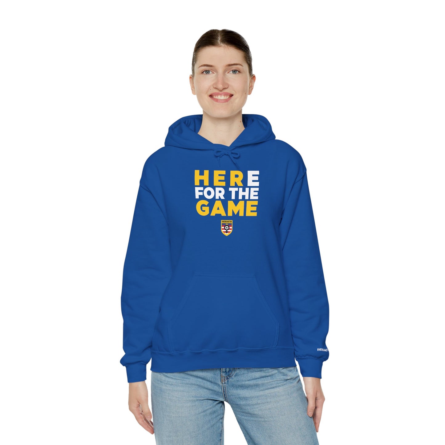 Here For The Game "Her Game Too" Hoodie - USA Sports Fan Sweatshirt