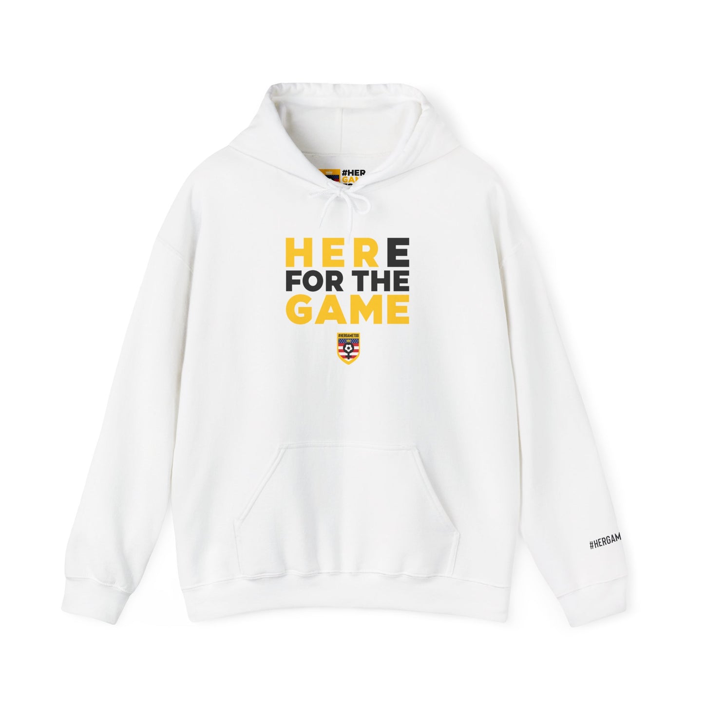 Here For The Game "Her Game Too" Hoodie - USA Sports Fan Sweatshirt