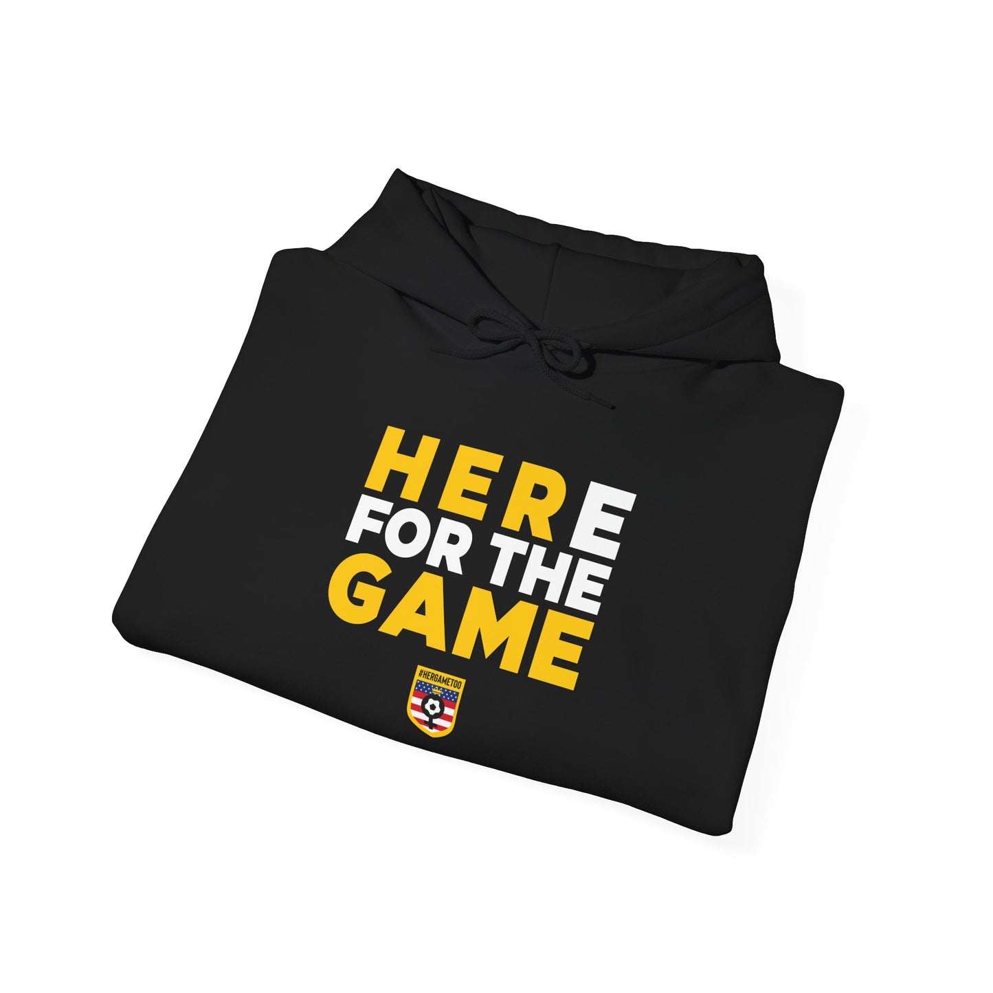 Here For The Game "Her Game Too" Hoodie - USA Sports Fan Sweatshirt