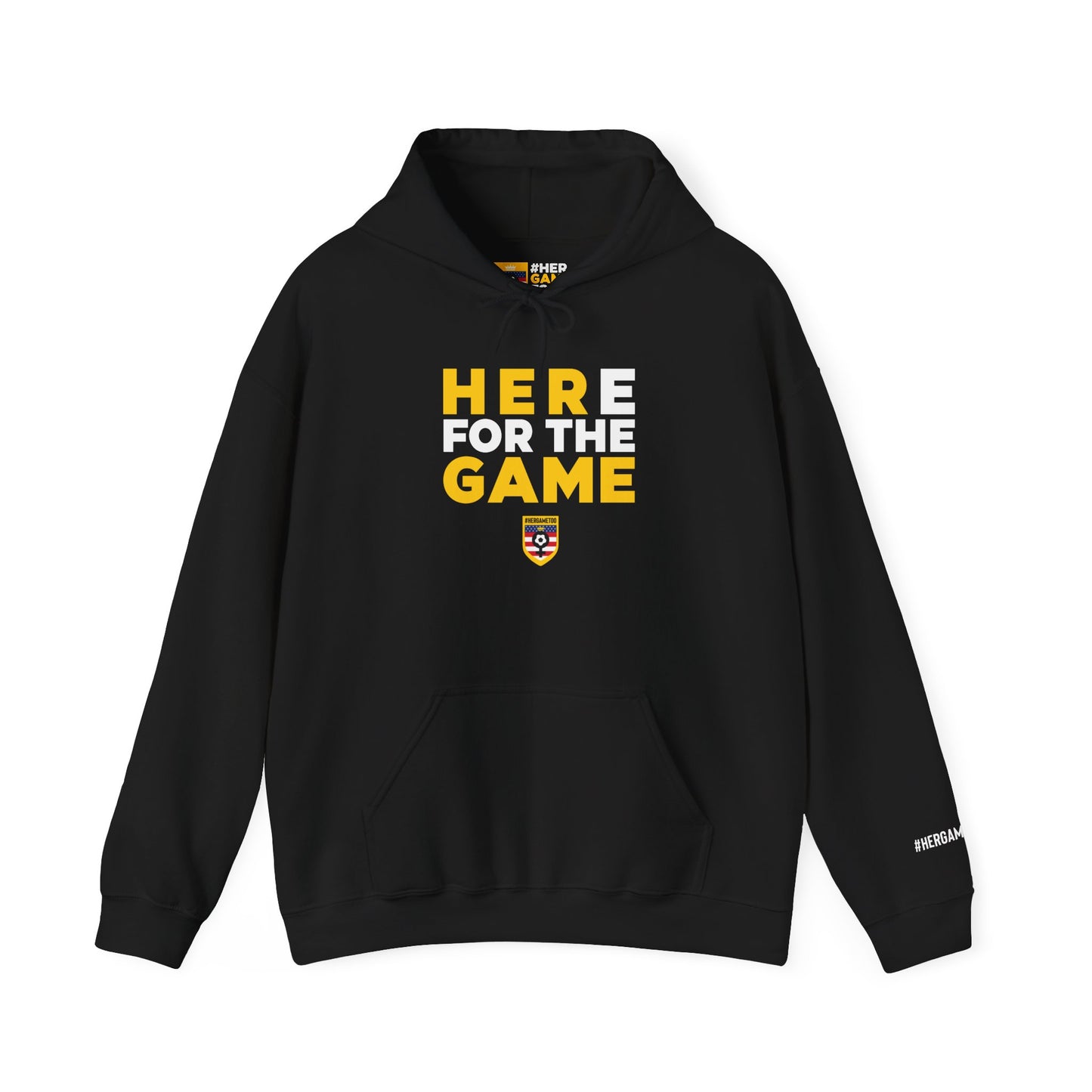 Here For The Game "Her Game Too" Hoodie - USA Sports Fan Sweatshirt