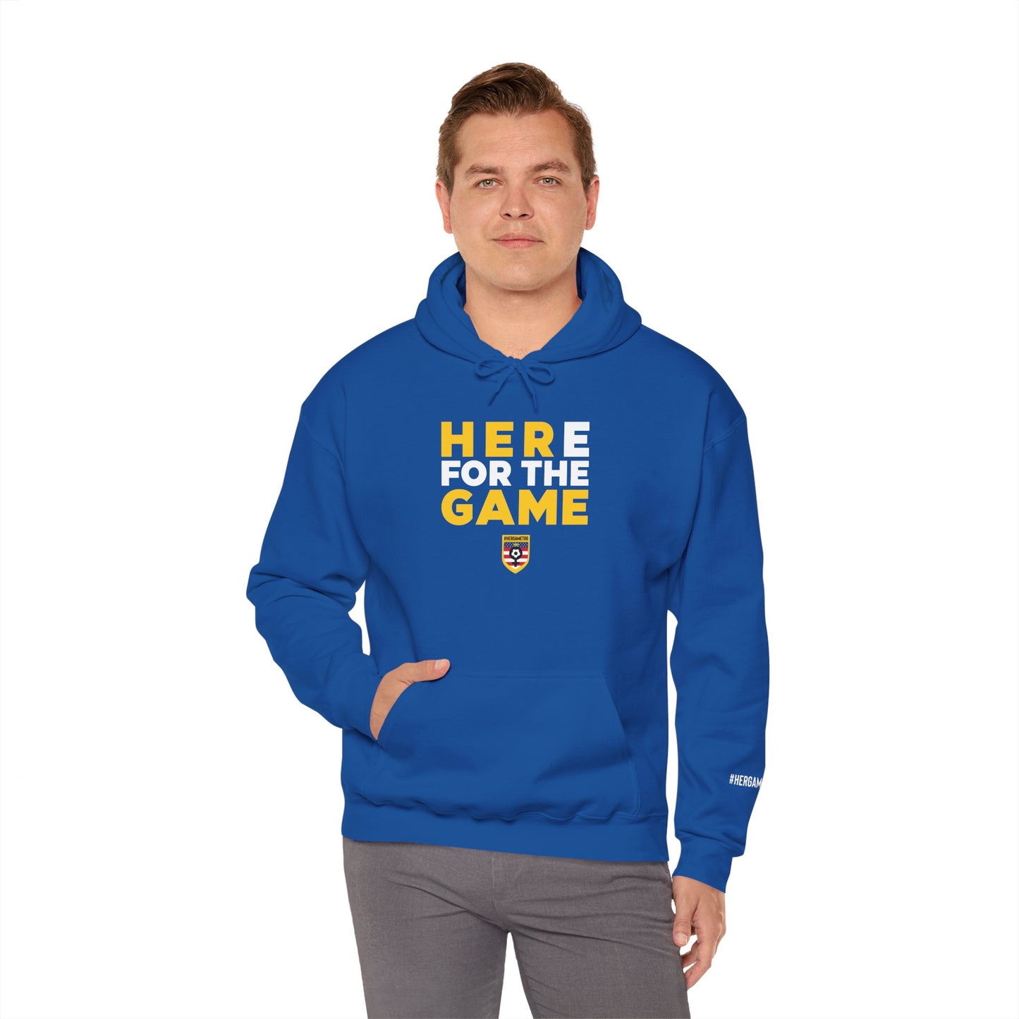 Here For The Game "Her Game Too" Hoodie - USA Sports Fan Sweatshirt