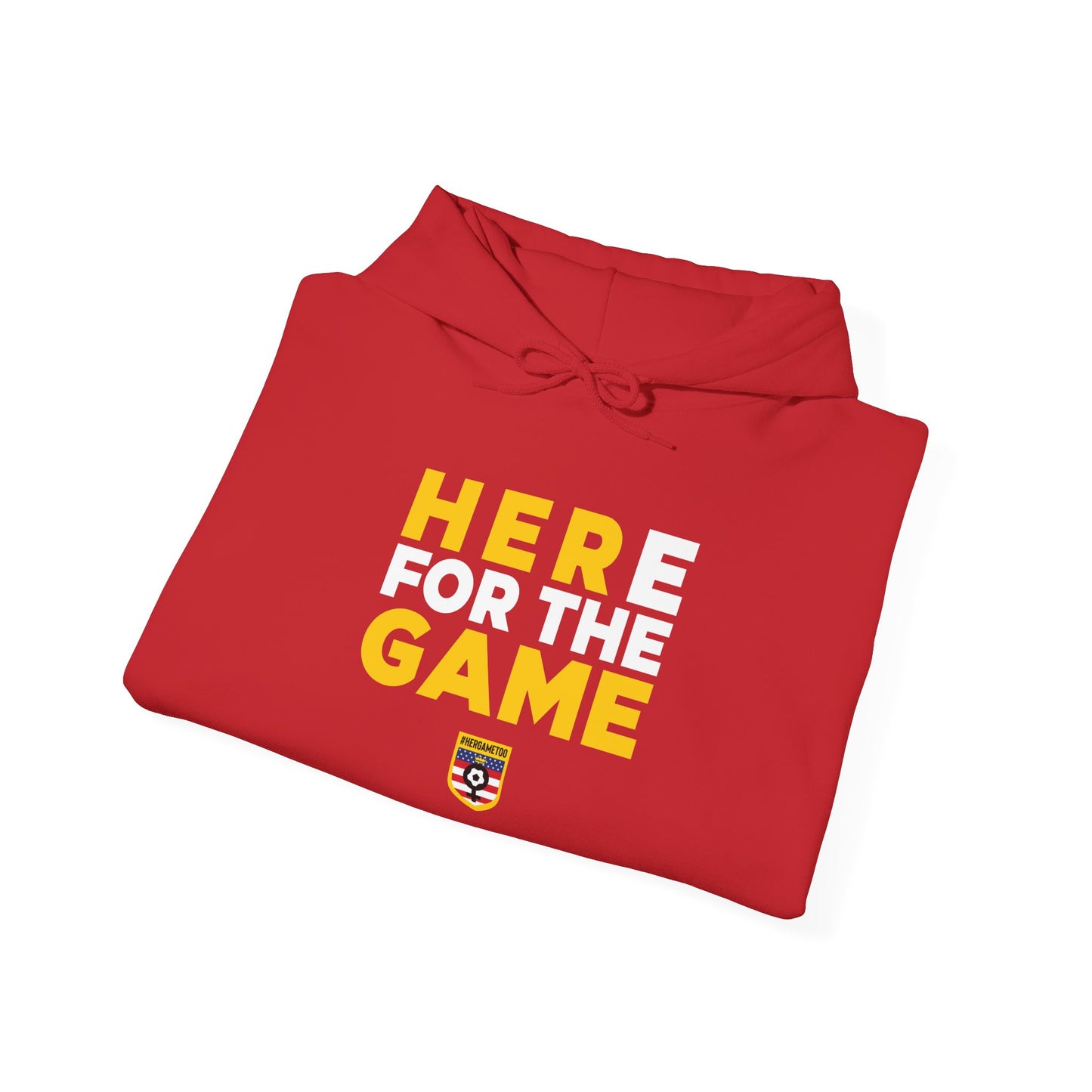 Here For The Game "Her Game Too" Hoodie - USA Sports Fan Sweatshirt