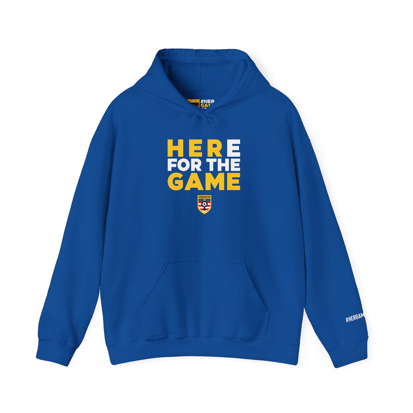 Here For The Game "Her Game Too" Hoodie - USA Sports Fan Sweatshirt