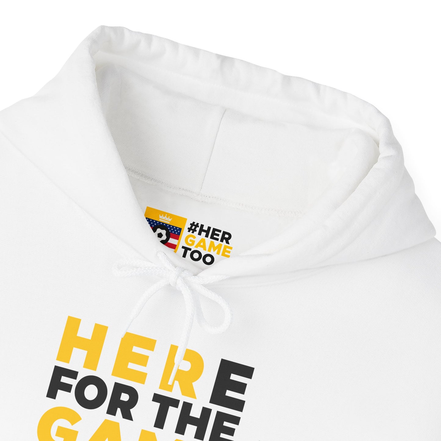 Here For The Game "Her Game Too" Hoodie - USA Sports Fan Sweatshirt