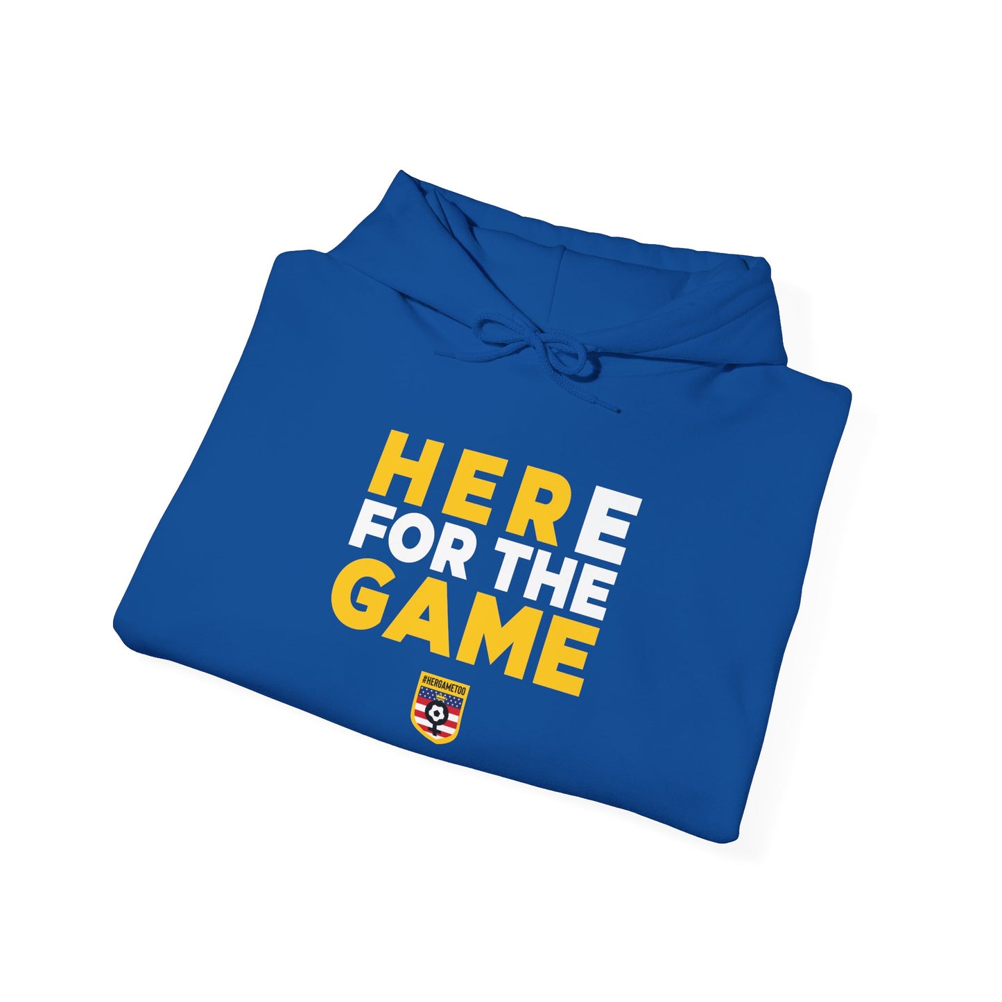 Here For The Game "Her Game Too" Hoodie - USA Sports Fan Sweatshirt