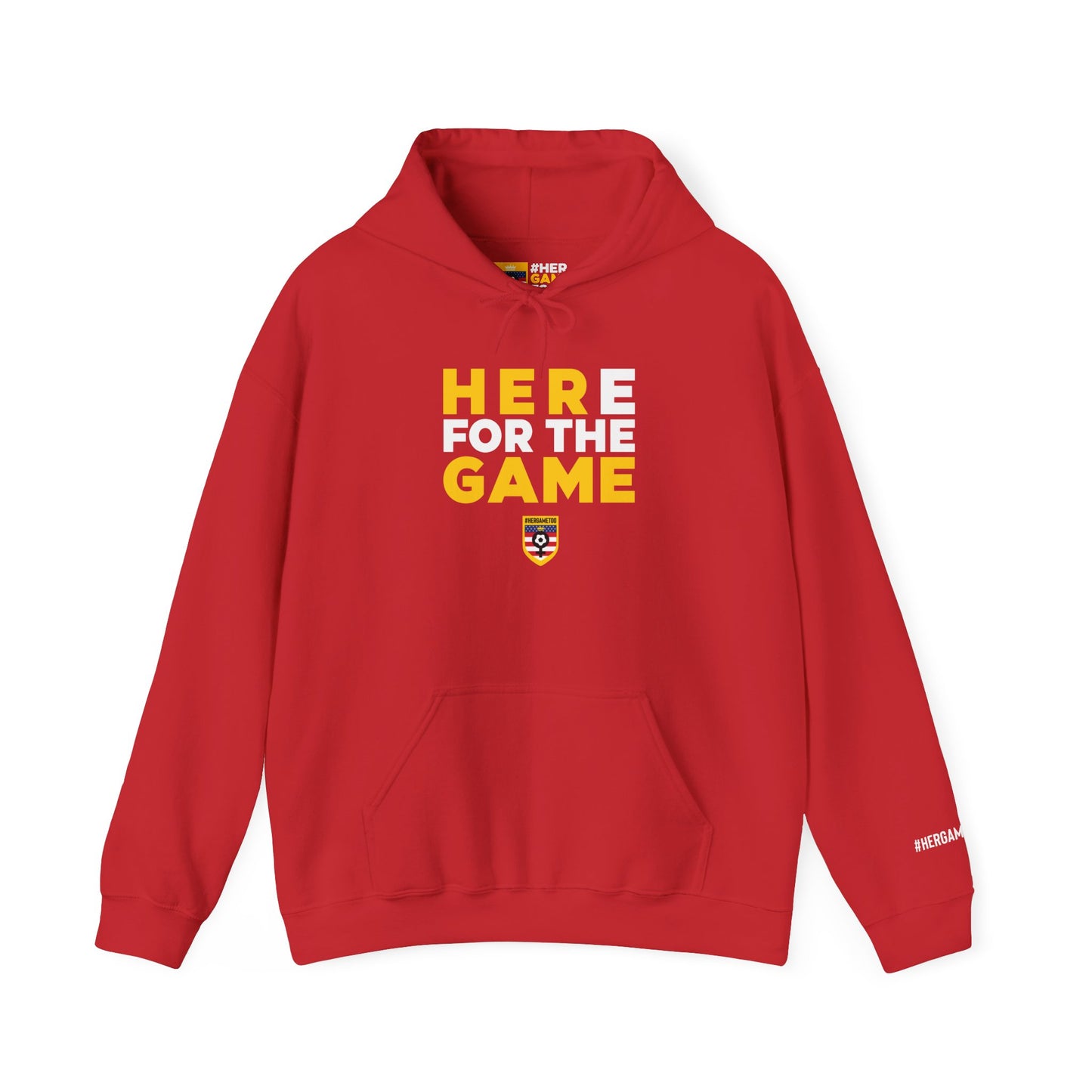 Here For The Game "Her Game Too" Hoodie - USA Sports Fan Sweatshirt