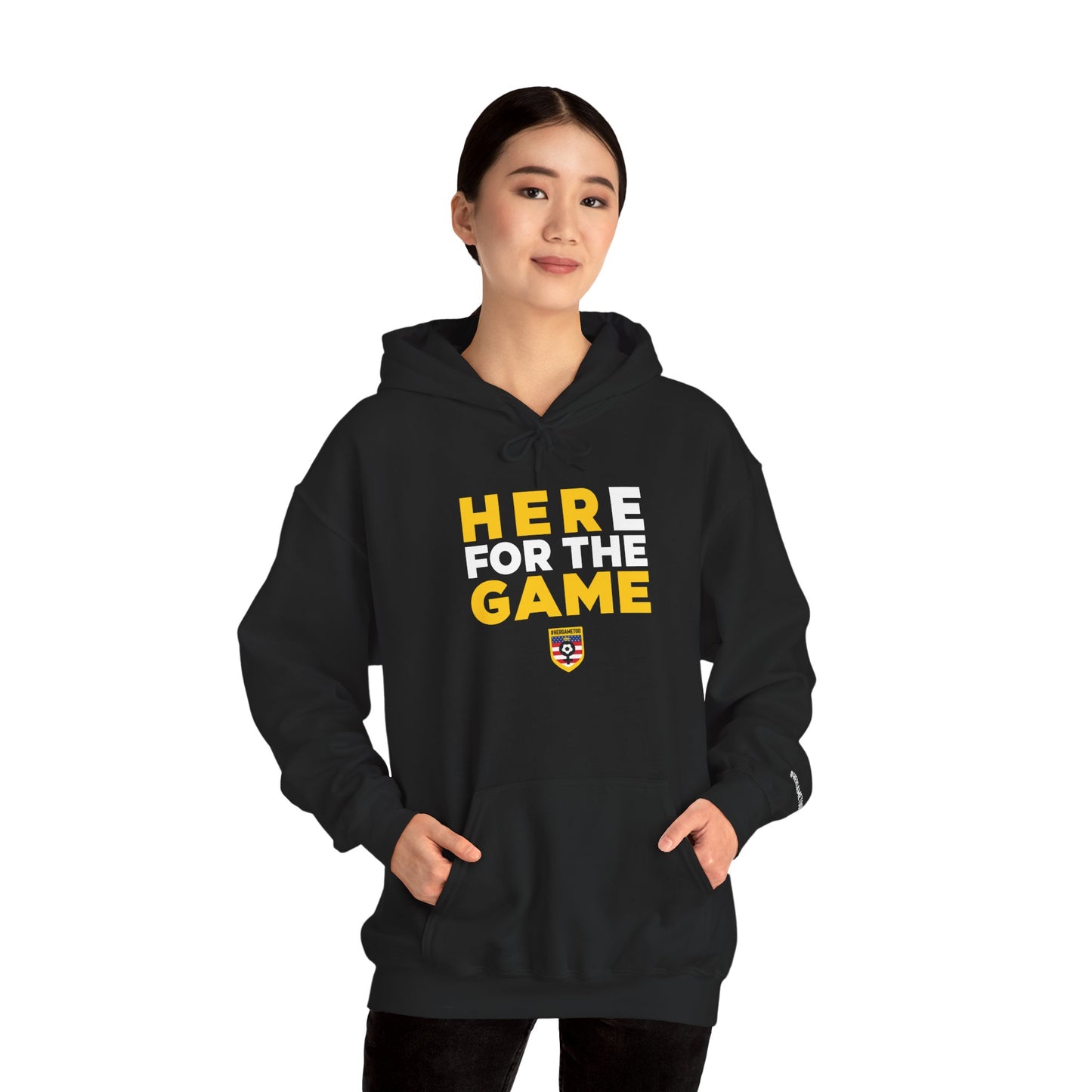 Here For The Game "Her Game Too" Hoodie - USA Sports Fan Sweatshirt